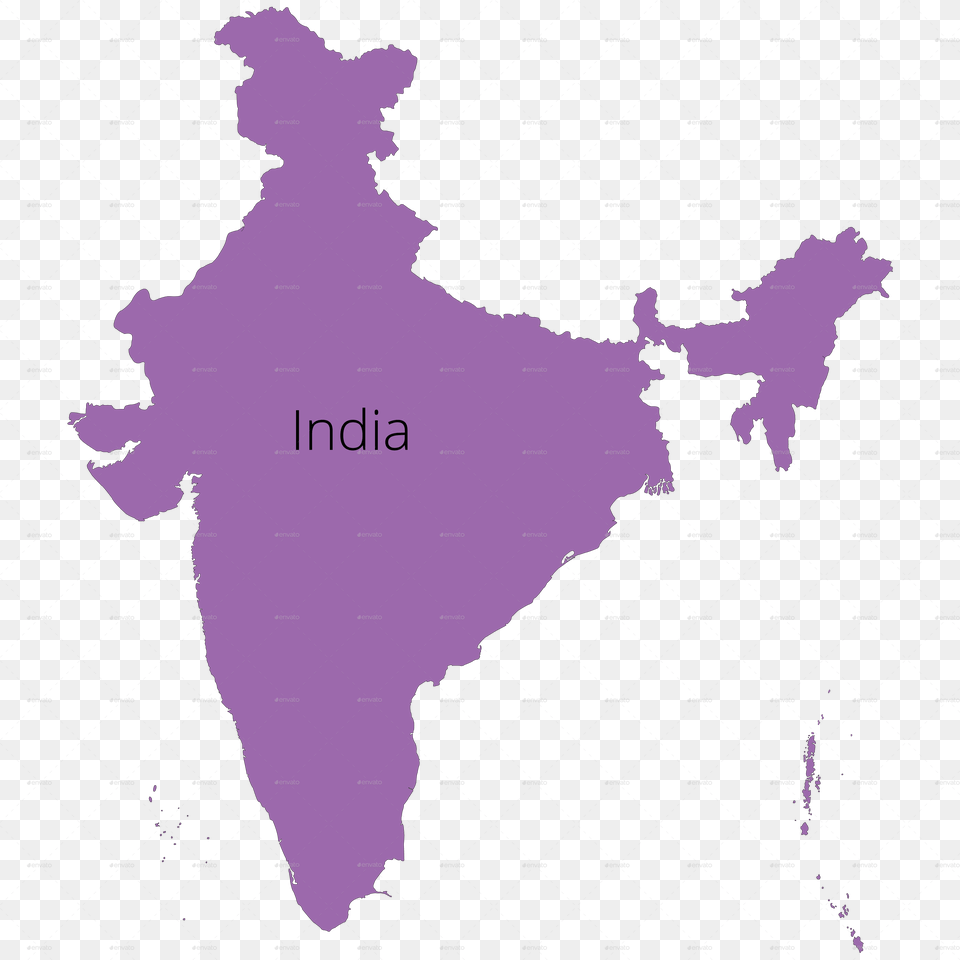 India Map Line Art, Chart, Plot, Atlas, Diagram Free Png Download