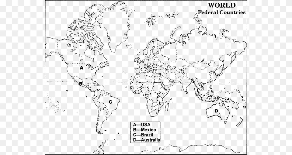India Map Outline Identify And Shade Three Federal Federal Countries In The World Map, Atlas, Chart, Diagram, Plot Free Png Download