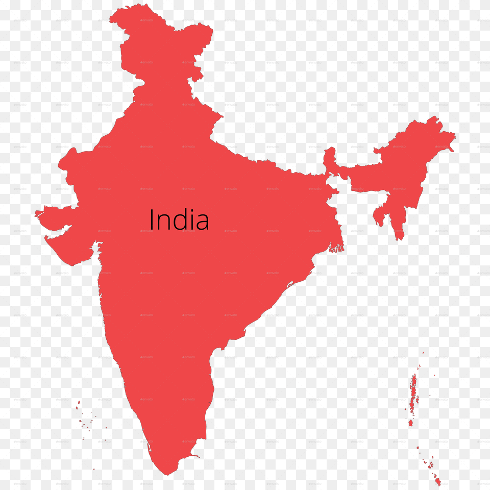 India Map Outline Redcolor Kerala In India Map, Chart, Plot, Atlas, Diagram Free Transparent Png