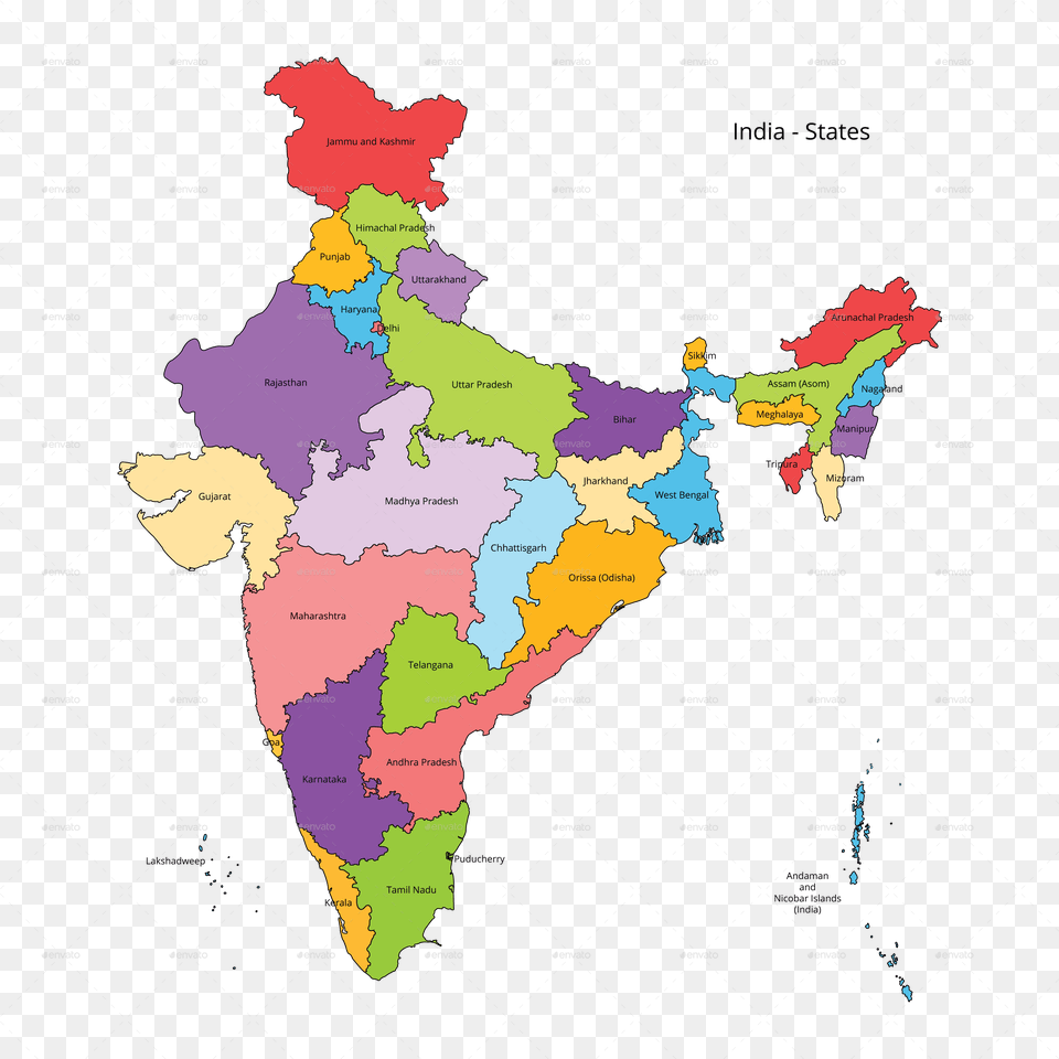 India Map Outline With States, Chart, Plot, Atlas, Diagram Free Png