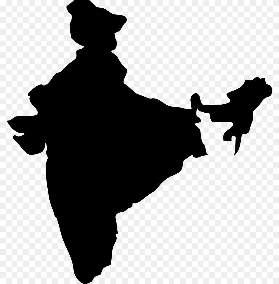 India Map Vector, Silhouette, Stencil, Adult, Male Free Png