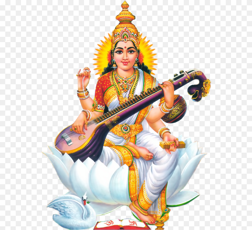 India Religion God Freetoedit Saraswati Mata Hd, Adult, Bride, Female, Person Png Image