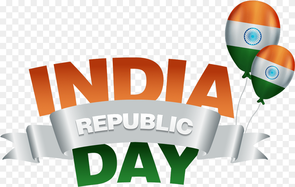 India Republic Day Republic Day Text, Balloon, Aircraft, Transportation, Vehicle Free Png
