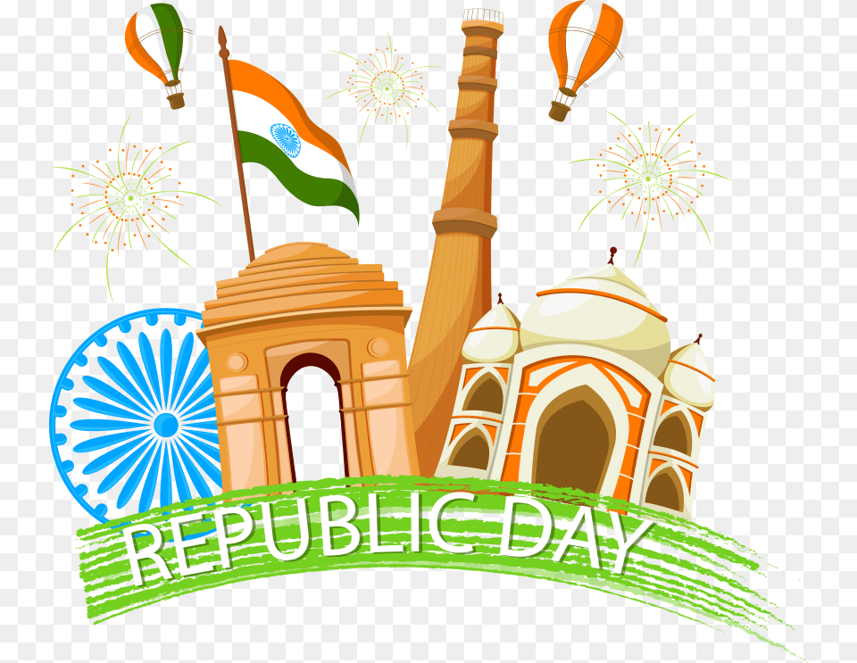 India Republic Day Vector, Art, Graphics Free Png Download
