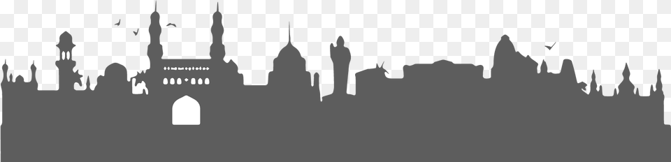 India Skyline Hyderabad Skyline Silhouette, Architecture, Building, Dome Free Png Download