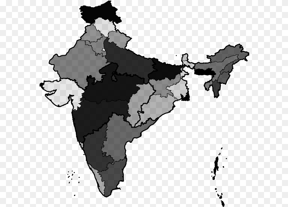 India Transparent Gray Slums In India Map Png Image