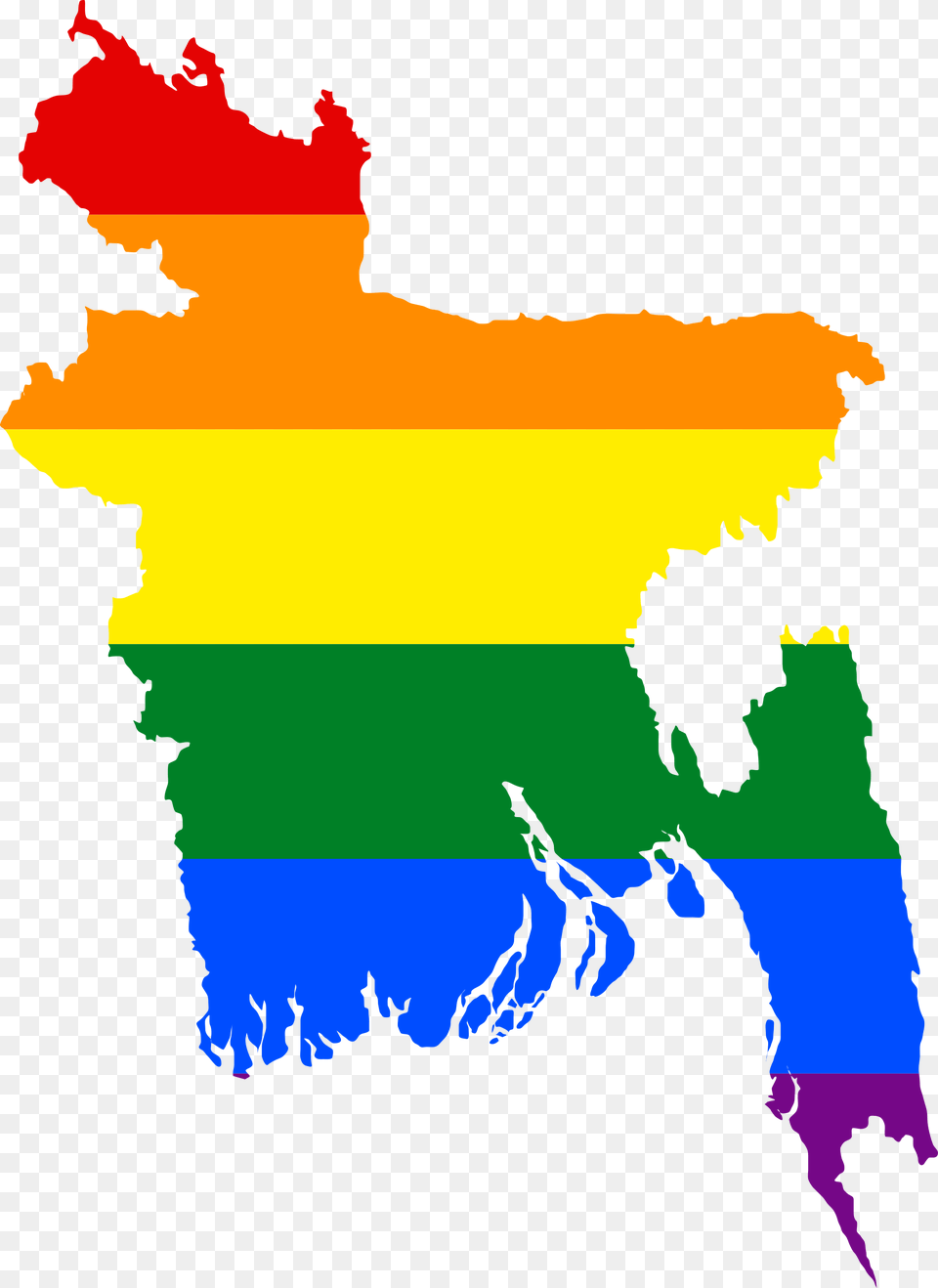 India Transparent Lgbt Bangladesh Map Flag, Chart, Plot, Outdoors, Nature Png
