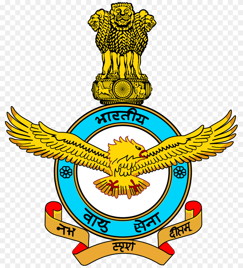 Indian Air Force, Animal, Badge, Emblem, Lion Free Png Download
