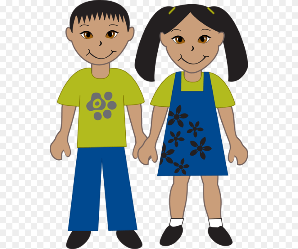Indian Boy And Girl Clipart Vector Freeuse Library Asian Boy Clip Art, Clothing, T-shirt, Baby, Person Free Png Download