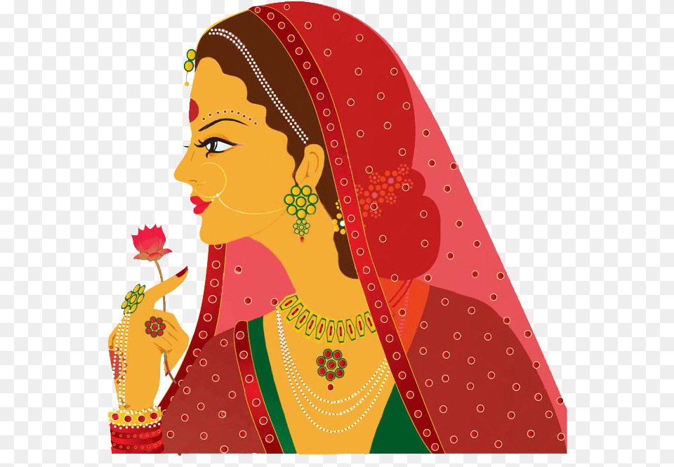 Indian Bride Images Vector, Woman, Adult, Wedding, Female Free Png