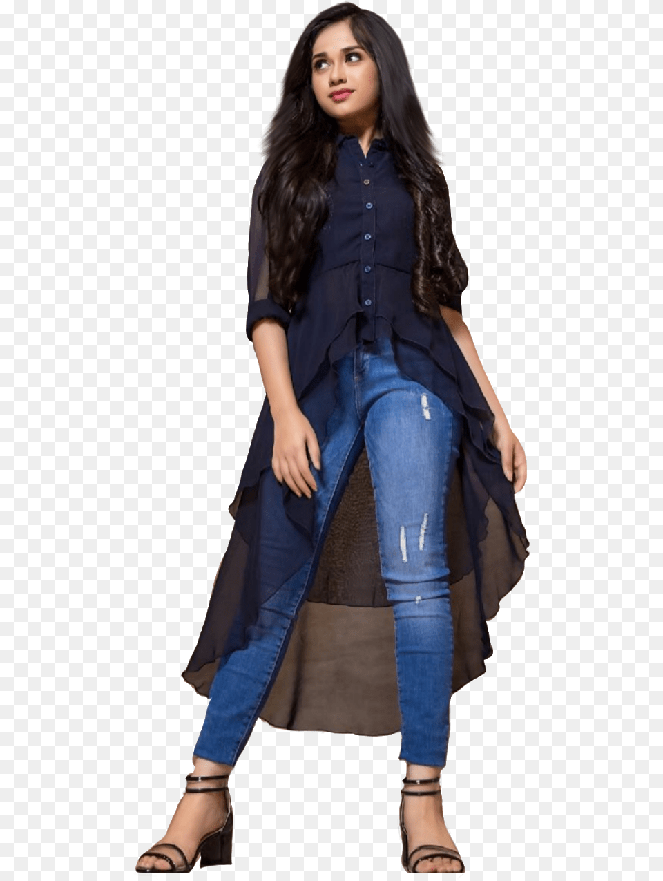Indian Cb Girl, Jeans, Blouse, Clothing, Sandal Png