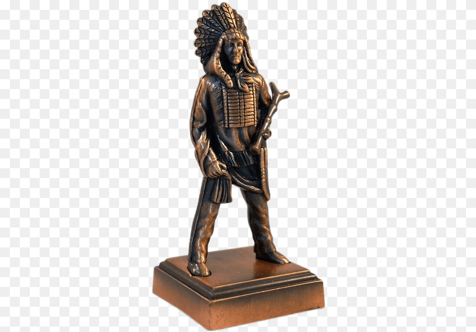 Indian Chief Pencil Sharpener Bronze Sculpture, Figurine, Adult, Male, Man Png