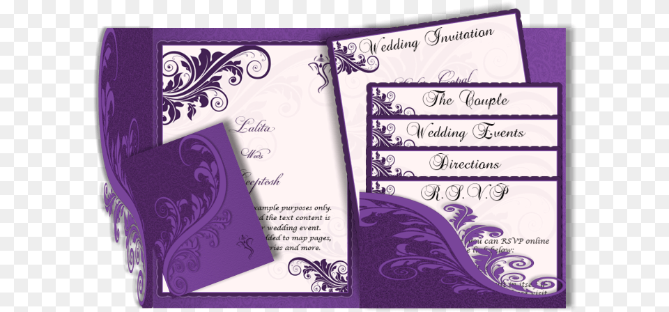 Indian Christian Wedding Cards Design, Envelope, Greeting Card, Mail, Purple Free Png Download