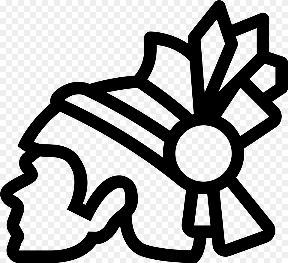 Indian Clipart Aztec Icon, Gray Free Png