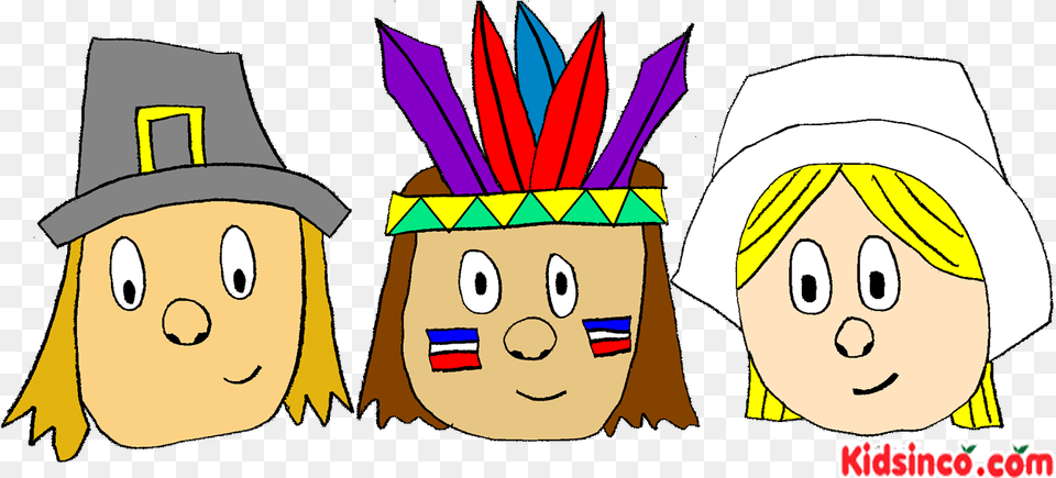 Indian Clipart Collection Pilgrim And Indian Cartoon, Hat, Clothing, Person, Head Png