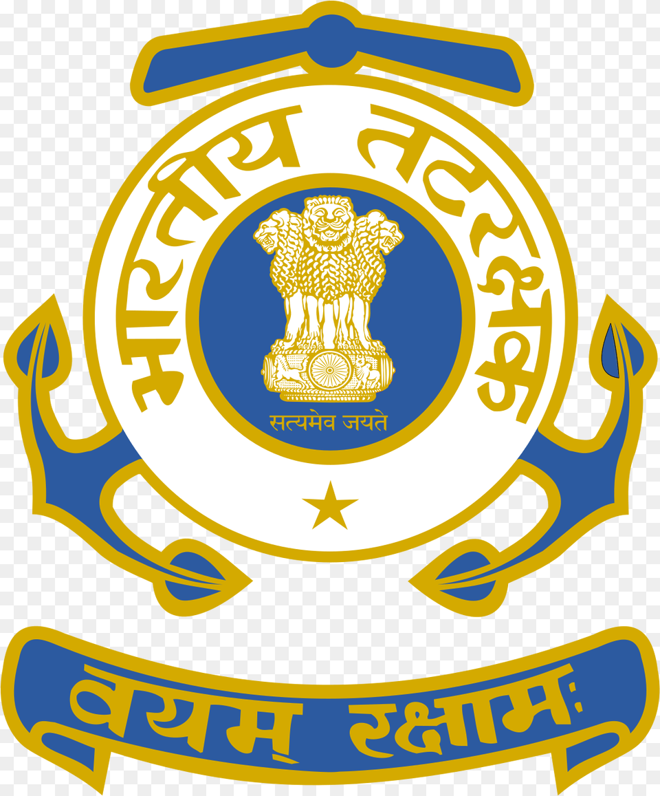 Indian Coast Guard Logo, Badge, Emblem, Symbol Free Png Download