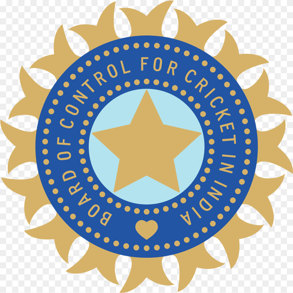 Indian Cricket Board Logo, Symbol, Badge, Star Symbol Free Png