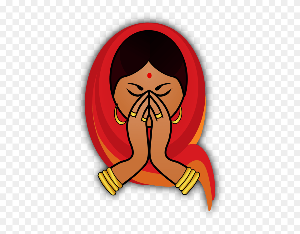 Indian Cuisine Namaste Download Drawing, Prayer, Adult, Female, Person Free Png