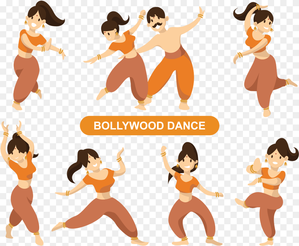 Indian Dancing Vector, Leisure Activities, Person, Adult, Female Free Png Download