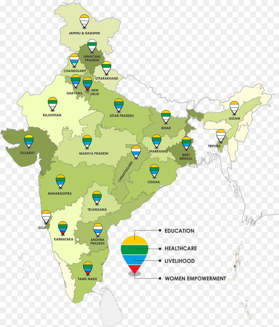 Indian Density Of Population Map 2011, Chart, Plot, Atlas, Diagram Free Png Download