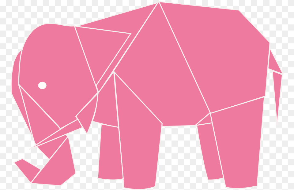 Indian Elephant, Paper, Art, Animal, Mammal Png Image