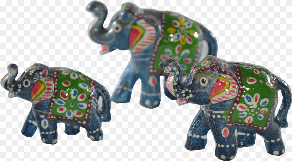 Indian Elephant, Figurine, Animal, Mammal, Wildlife Png Image