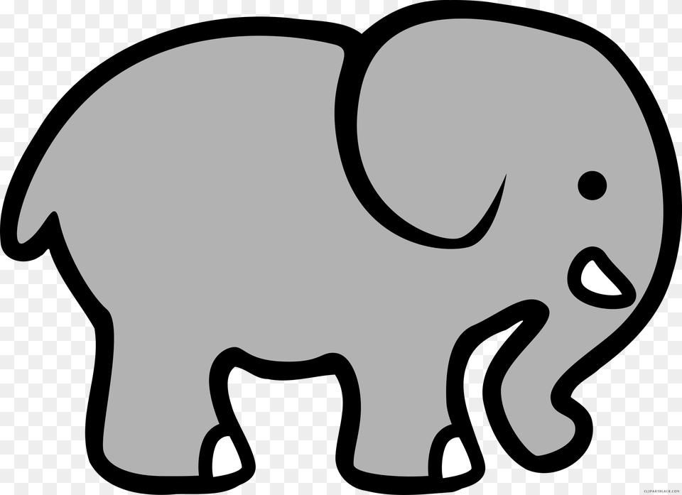 Indian Elephant Cartoon Elephant Side View, Animal, Mammal, Wildlife, Silhouette Png