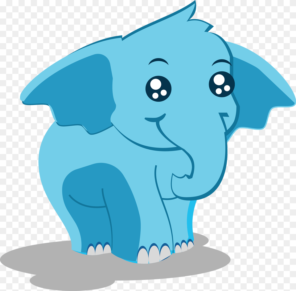 Indian Elephant Cartoon Illustration Elephant, Ice, Animal, Bear, Mammal Free Png Download