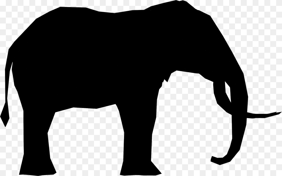 Indian Elephant Silhouette Stock Photography Gray Png Image