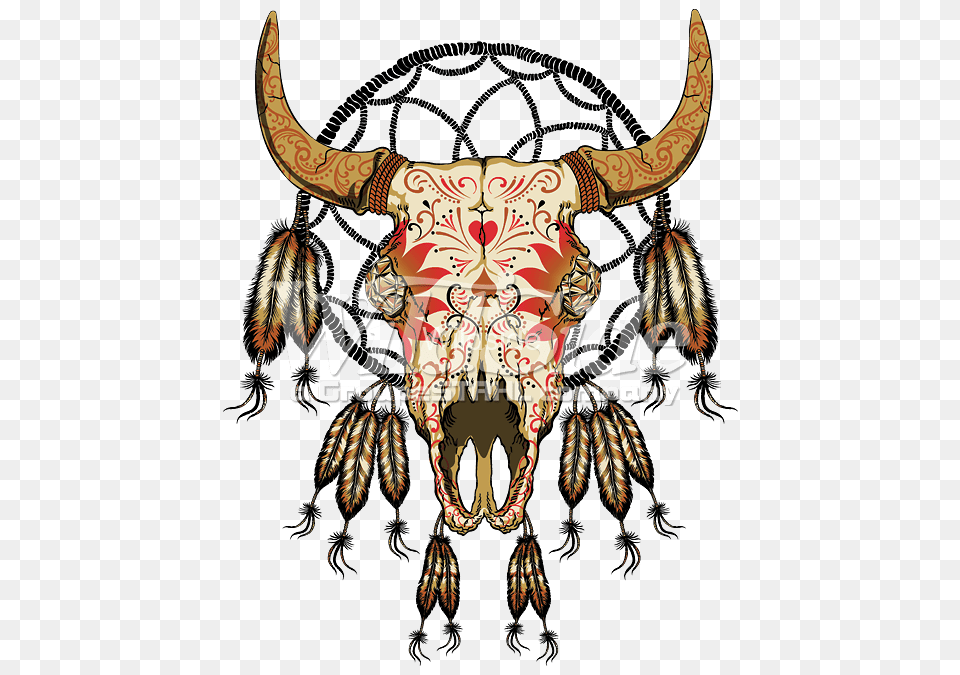 Indian Feather Headdress Clip Art, Animal, Bull, Mammal, Cattle Free Png Download