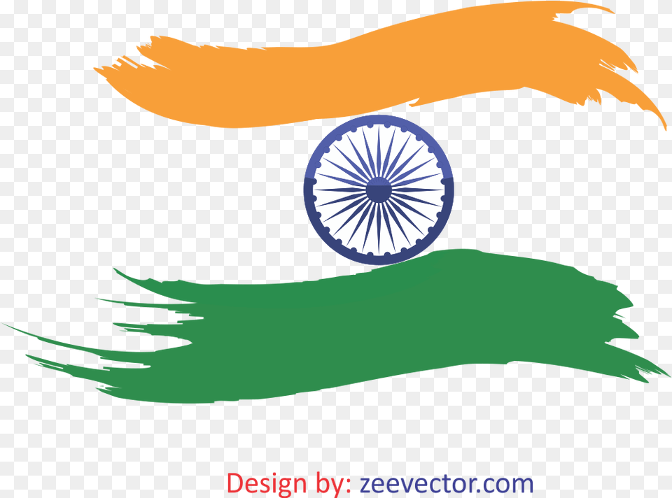 Indian Flag Clipart Ribbon Vector Logo Free Vector Design Logo Indian Flag, Flax, Flower, Plant, Wheel Png Image