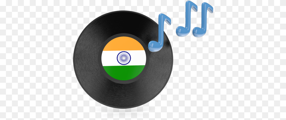 Indian Flag With Music, Disk, Text Png Image