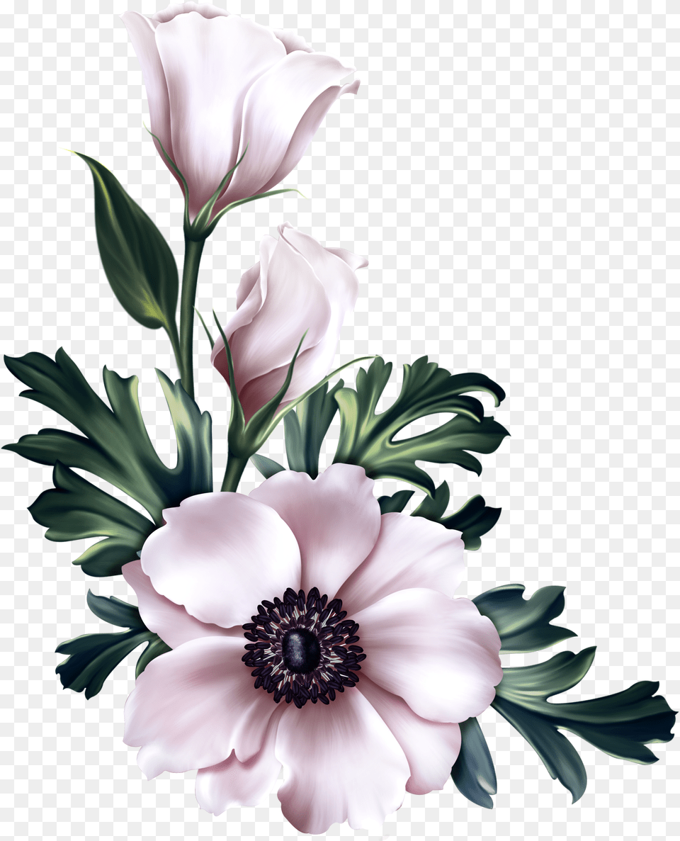Indian Flower Garland Bouquet Hd Download Original Flower Drawing With Water Colour, Anemone, Plant, Flower Arrangement, Flower Bouquet Png Image