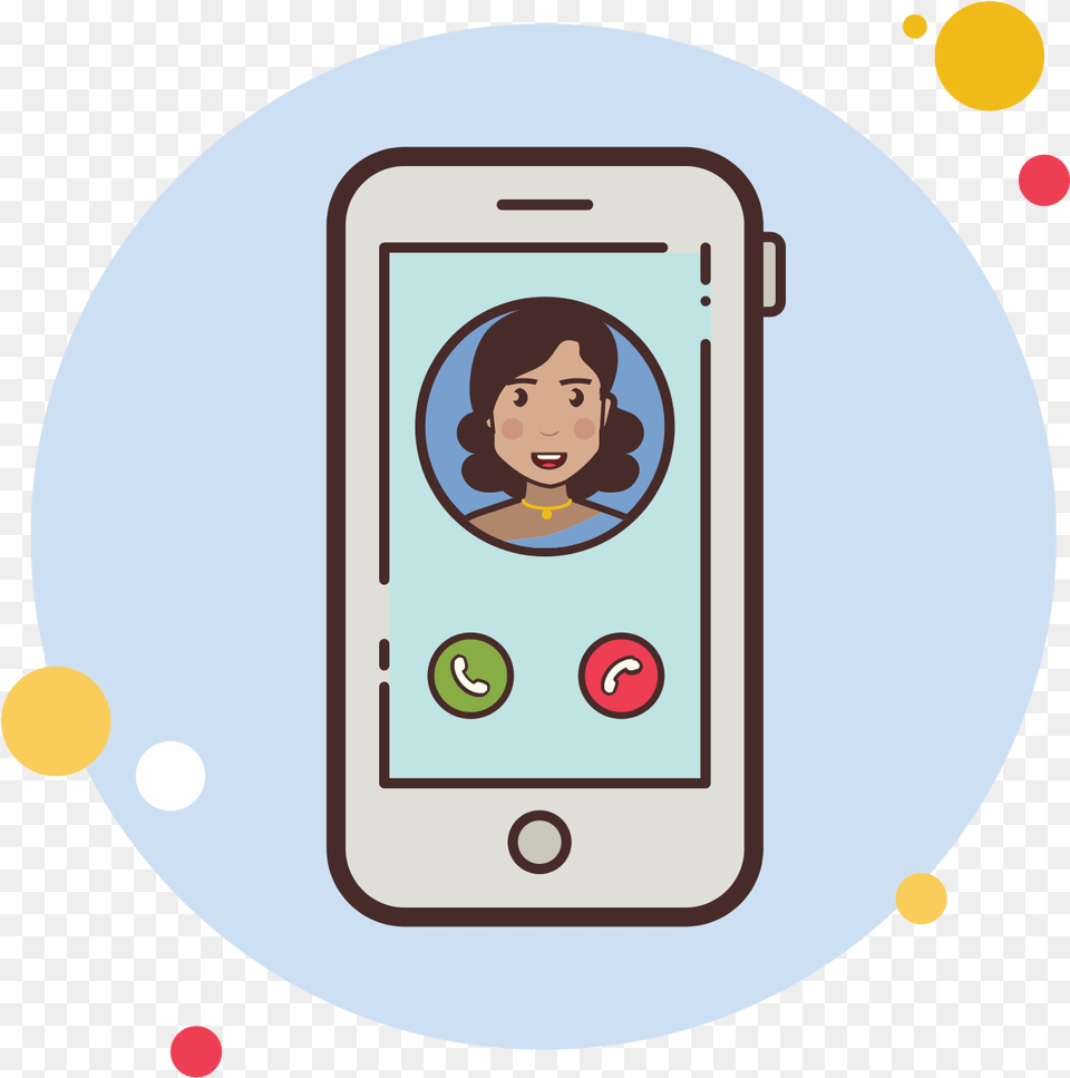 Indian Girl Phone Call Icon Girlphone Call Illustrations, Electronics, Mobile Phone, Baby, Person Free Transparent Png