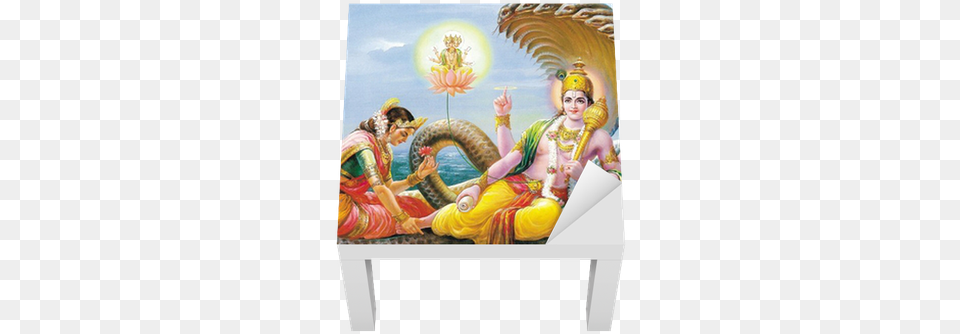 Indian God Bhagwan Vishnu With Laxmi Mata Lack Table Laxmi And Narayan On Marriage, Adult, Bride, Female, Person Free Transparent Png