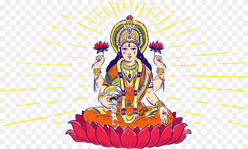 Indian God Lakshmidevi Org Lakshmi, Adult, Female, Person, Woman Free Png