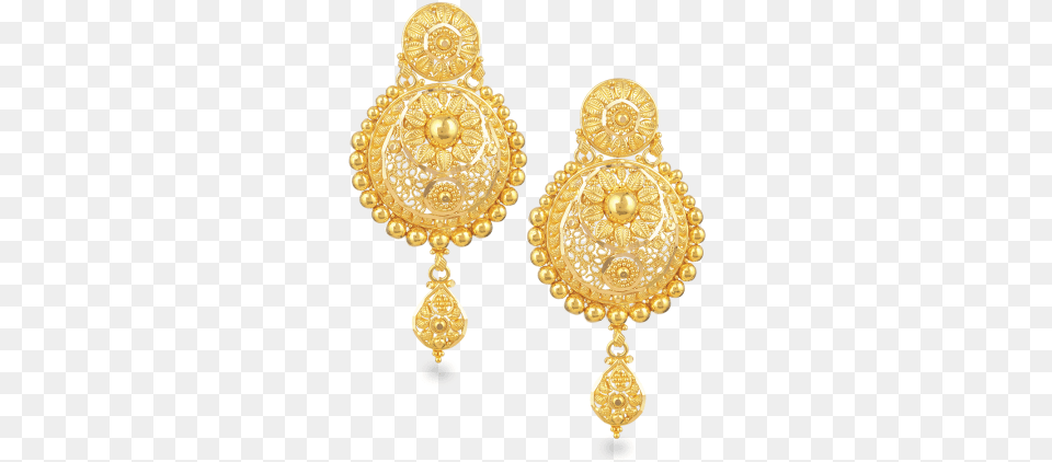 Indian Gold Earring Image Transparent Background Gold Earrings, Accessories, Jewelry, Treasure, Chandelier Free Png Download