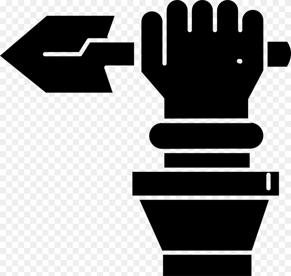 Indian Hand Holding A Spear Icon, Stencil, Silhouette, Body Part, Person Png