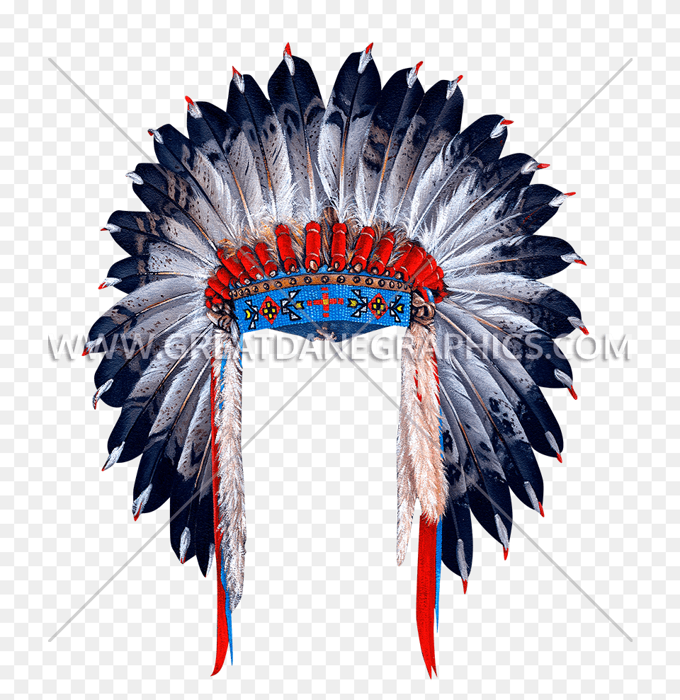 Indian Head Dress Production Ready Artwork For T Shirt Printing, Animal, Bird Free Png Download