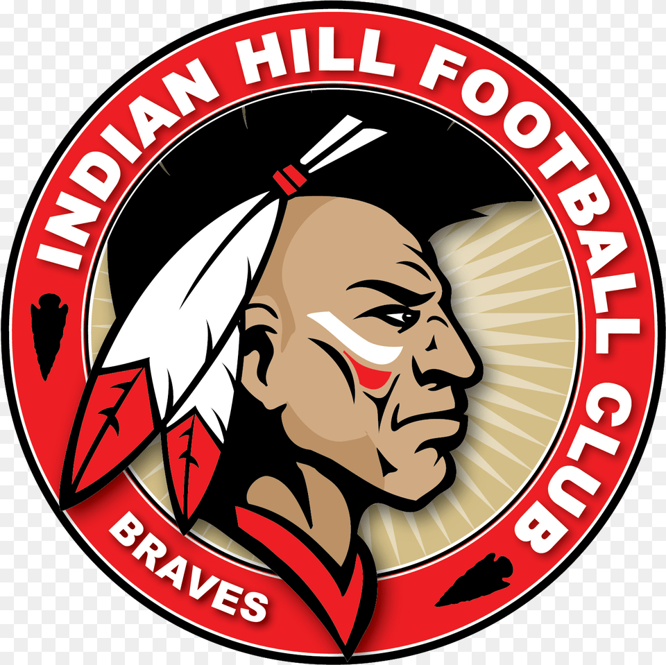 Indian Hill Football Club Logo Braves Sports Indian Football Team Logos, Emblem, Symbol, Face, Head Free Png