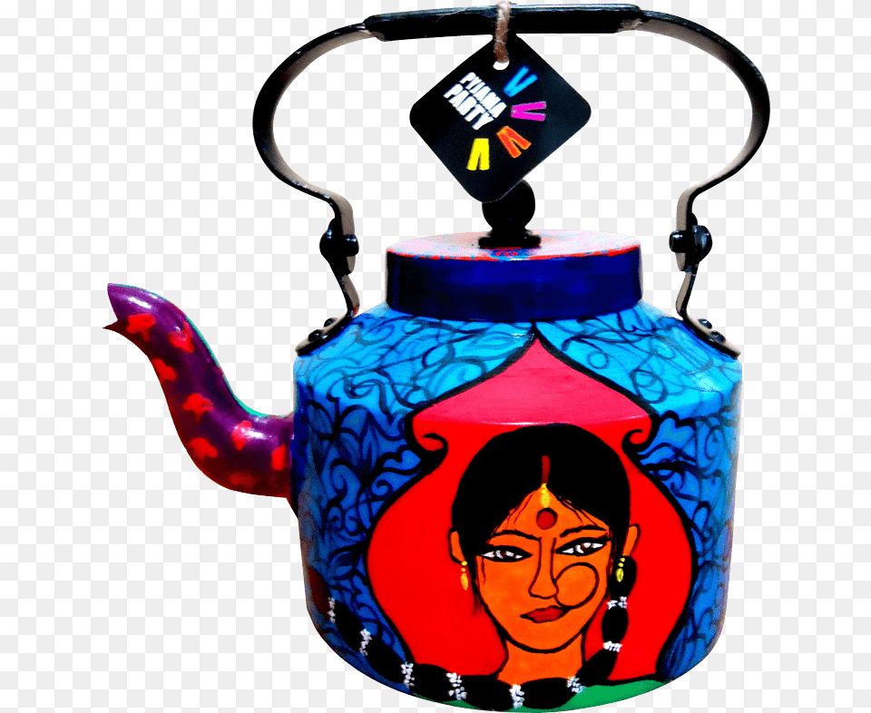 Indian Kettle Clipart Download Warli Art On Decorative Kettle, Cookware, Pot, Pottery, Smoke Pipe Free Transparent Png