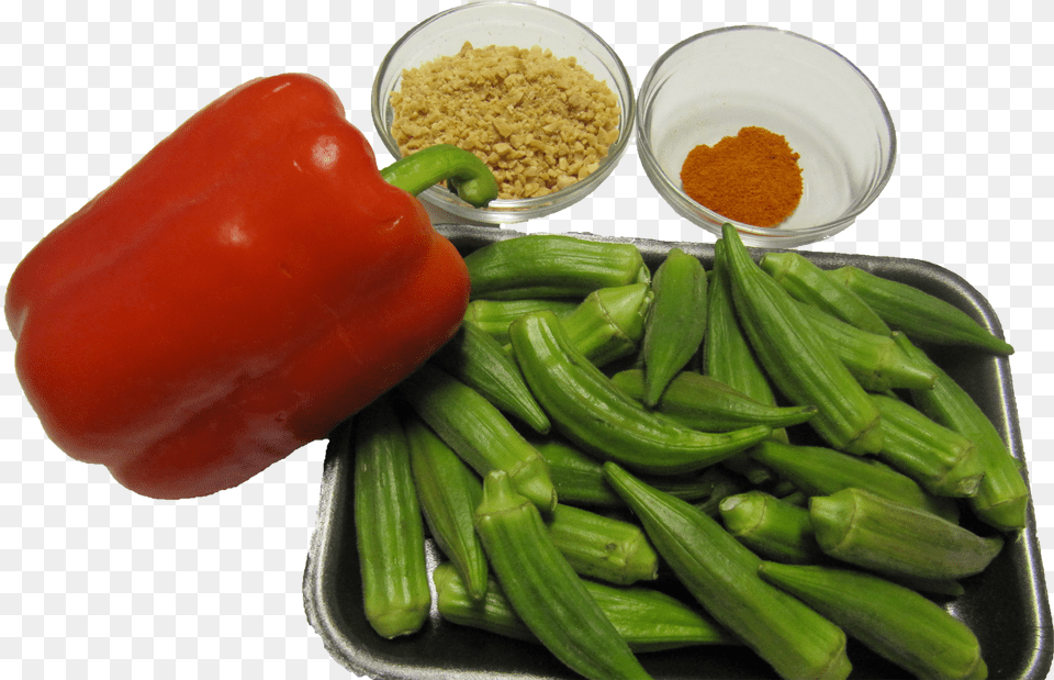 Indian Khana Made Easy January Lb Of Okra, Food, Produce, Plant, Vegetable Png Image