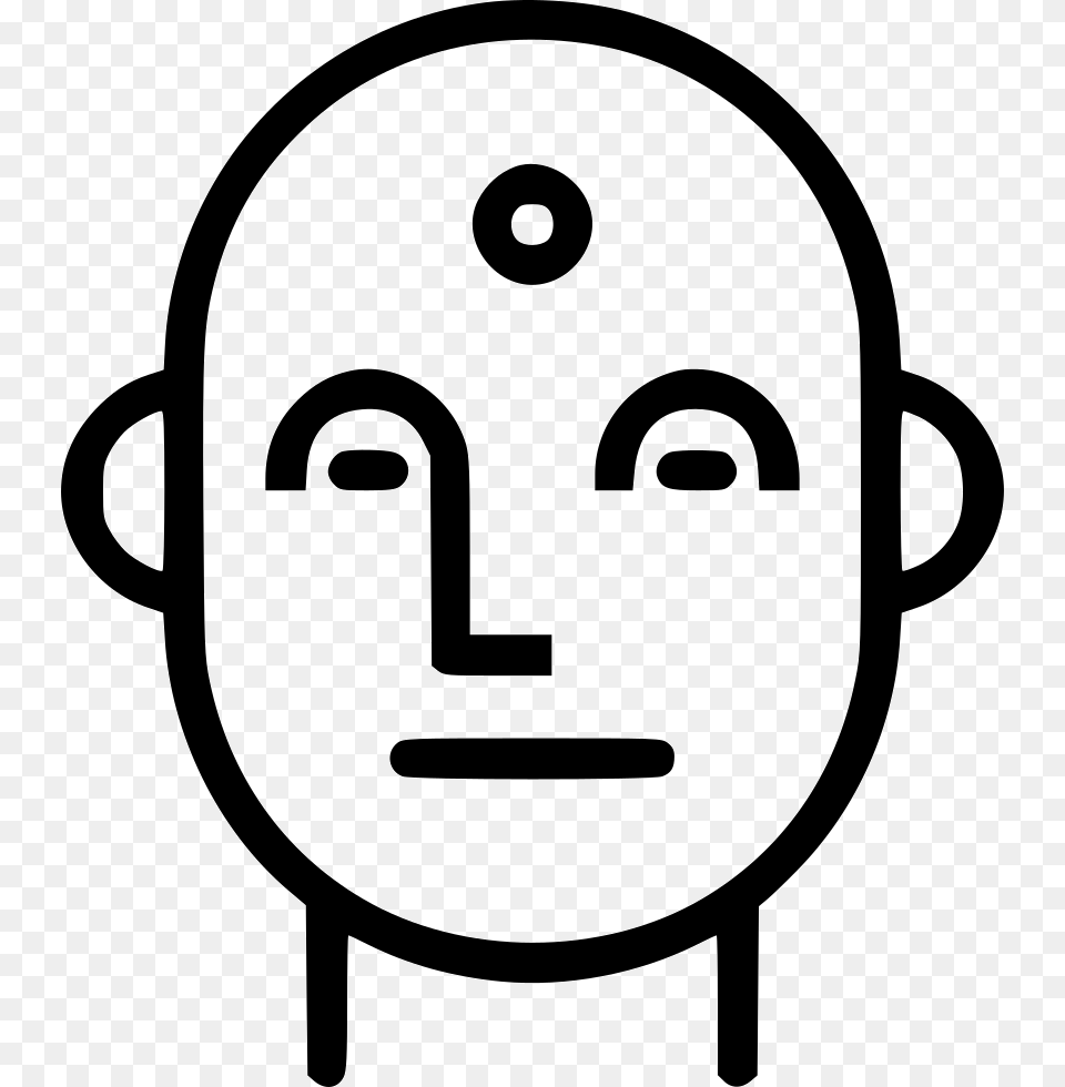 Indian Man Face Avatar Bindi Comments Icon, Stencil, Art, Ammunition, Grenade Free Transparent Png