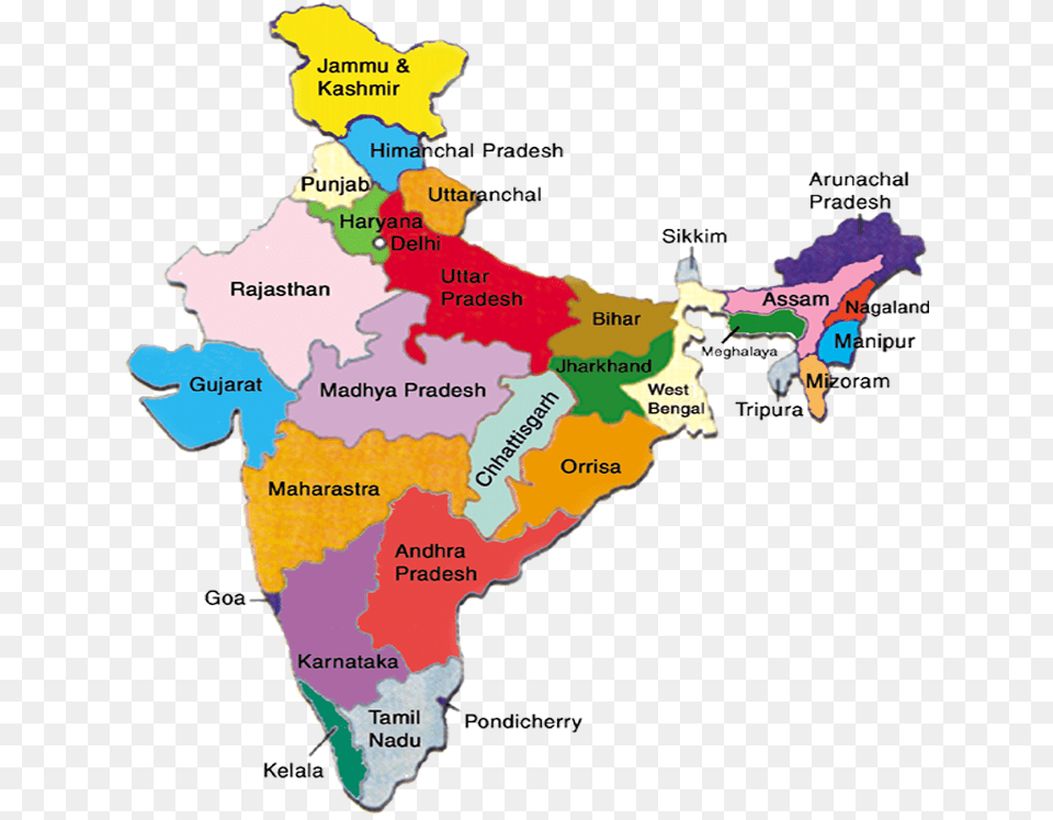 Indian Map Of States, Atlas, Chart, Diagram, Plot Free Png