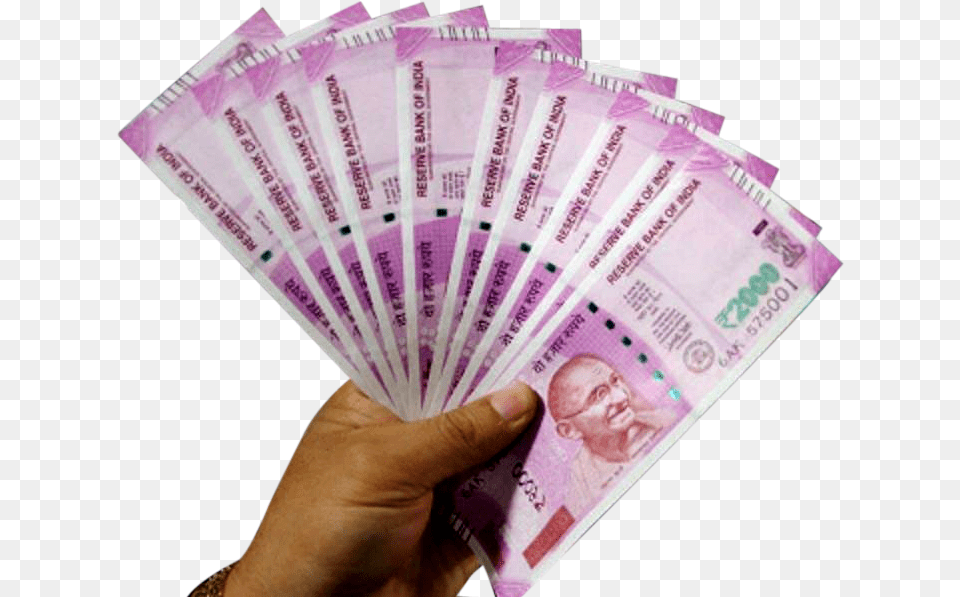 Indian Money In Hand 9 Lakh, Text, Document, Id Cards, Passport Png Image