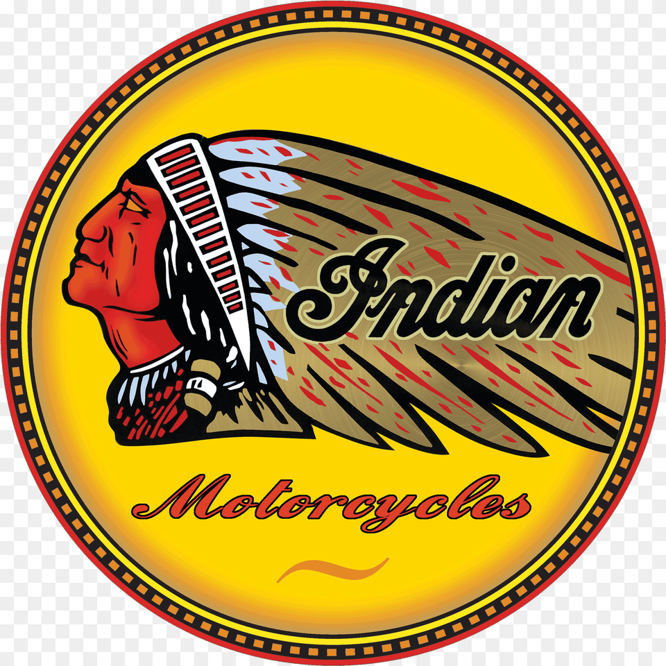 Indian Motorcycle Logo 3d Indian Motorcycle Round Tin Signs, Person, Face, Head, Emblem Png Image