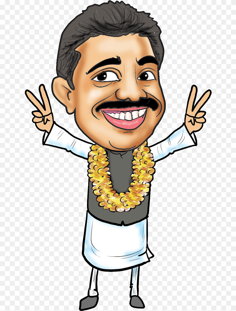 Indian Politician Cartoon, Accessories, Plant, Flower Arrangement, Flower Free Png