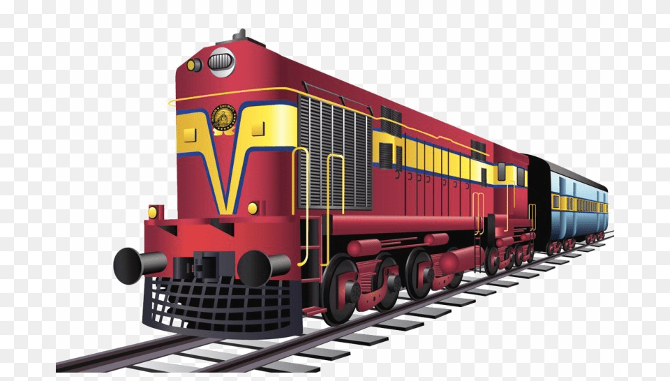 Indian Railway Train, Locomotive, Transportation, Vehicle, Machine Png