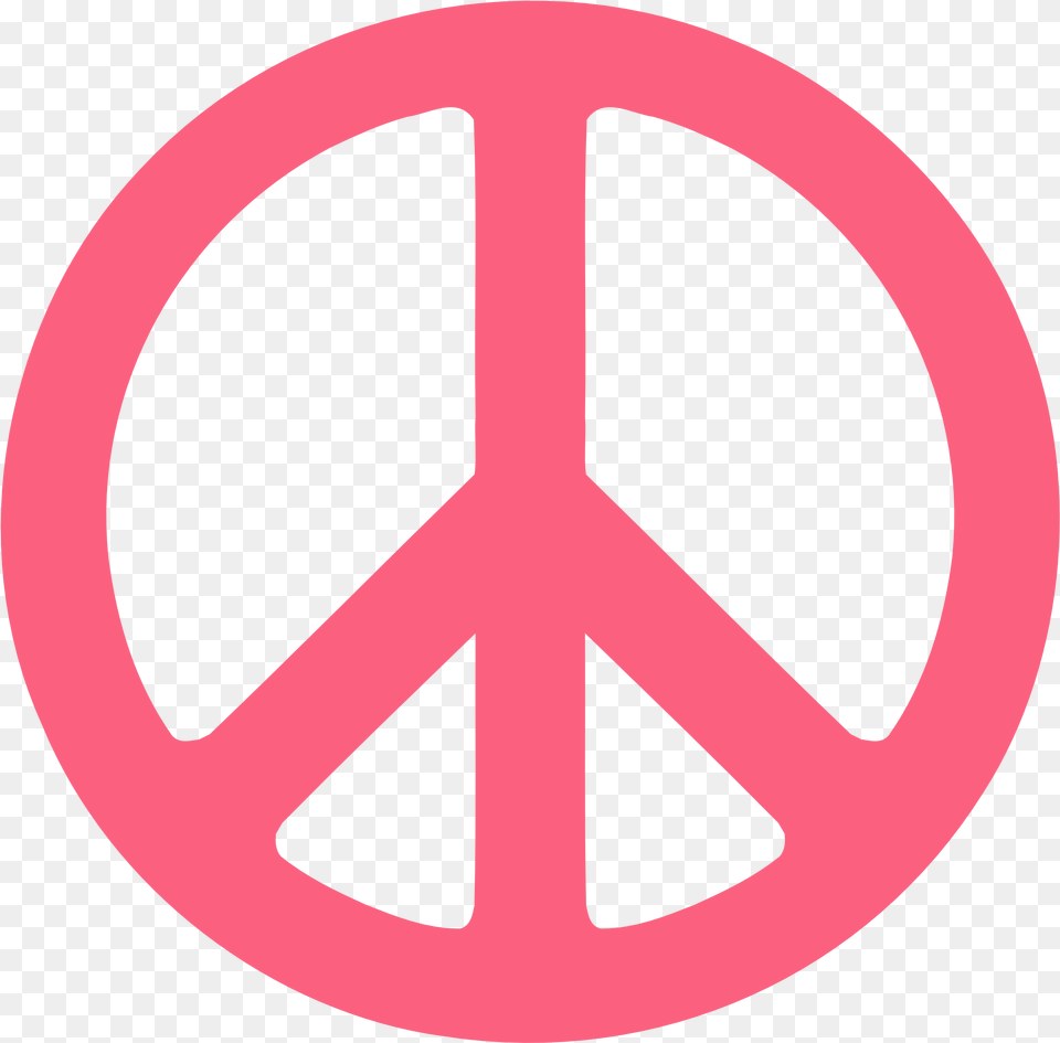 Indian Red Peace Symbol 1 555px Pink Peace Sign, Machine, Spoke, Vehicle, Transportation Png