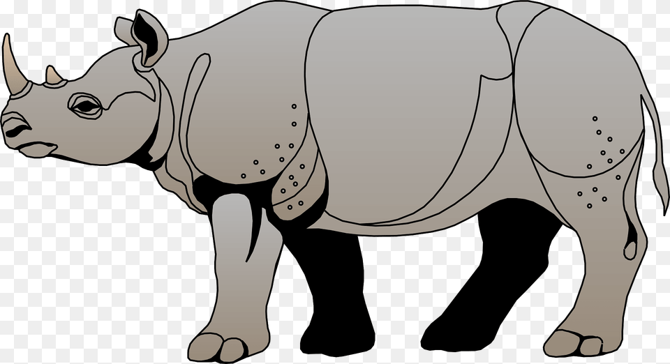 Indian Rhinoceros Clipart, Animal, Mammal, Wildlife, Rhino Png Image